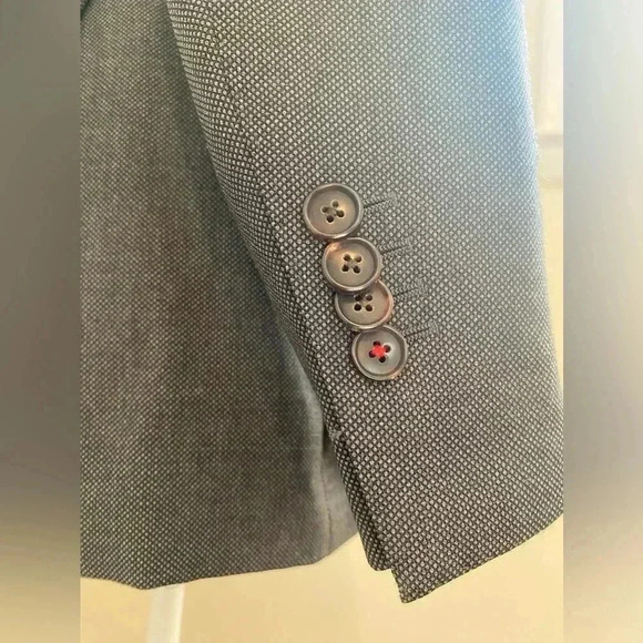 Suitsupply Pure Wool Sienna Dark Gray Birdseye Suit Jacket Size 44 Vitale B. - Picture 7 of 14